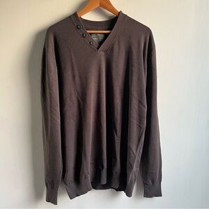 Elegant V-Neck Sweater with Button Details